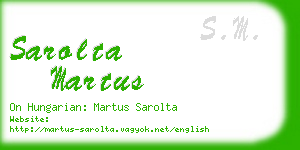 sarolta martus business card